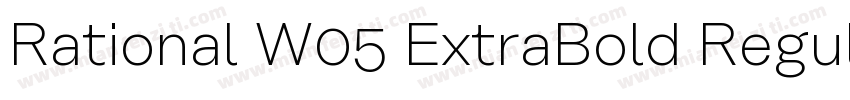 Rational W05 ExtraBold Regular字体转换
